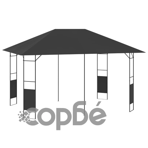 Градинска беседка, 4x3 м, антрацит, 160 г/м² ➤ топ цена ➤ sorbe.bg