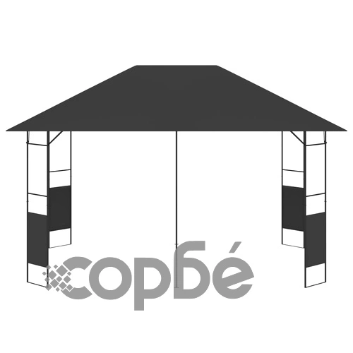 Градинска беседка, 4x3 м, антрацит, 160 г/м² ➤ топ цена ➤ sorbe.bg