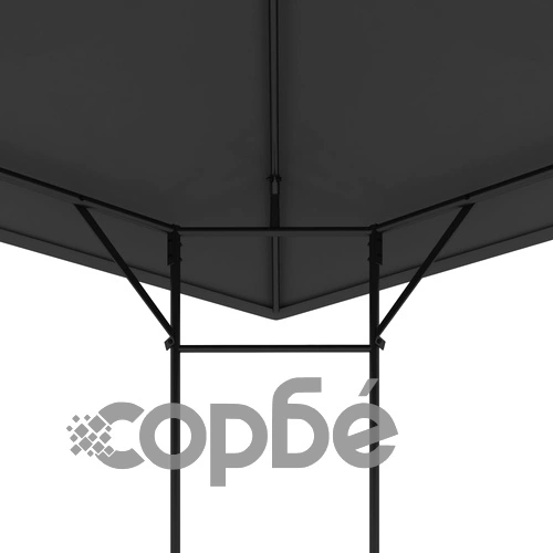 Градинска беседка, 4x3 м, антрацит, 160 г/м² ➤ топ цена ➤ sorbe.bg