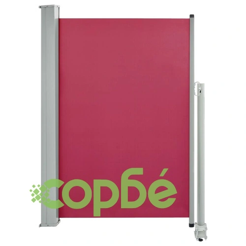 Прибираща се дворна странична тента, 120x300 см, червена ➤ топ цена ➤ sorbe.bg