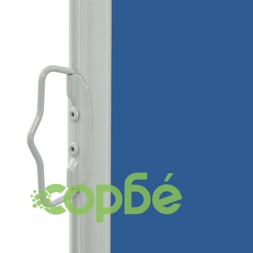 Прибираща се дворна странична тента, 140х300 см, синя ➤ топ цена ➤ sorbe.bg