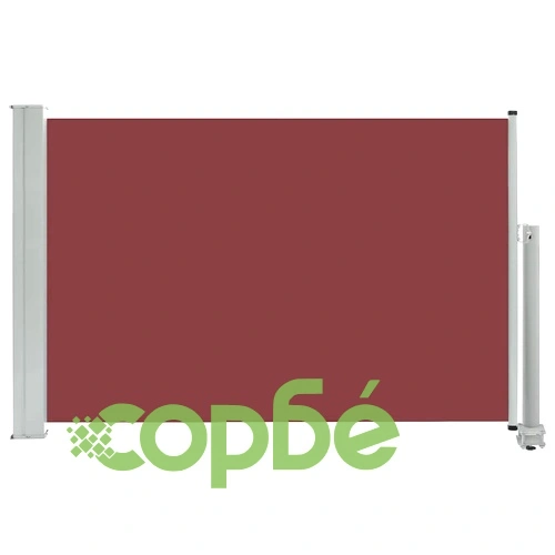 Прибираща се дворна странична тента, 60x300 см, кафява ➤ топ цена ➤ sorbe.bg