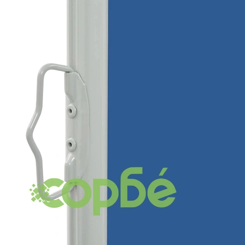 Прибираща се дворна странична тента, 80x300 см, синя ➤ топ цена ➤ sorbe.bg