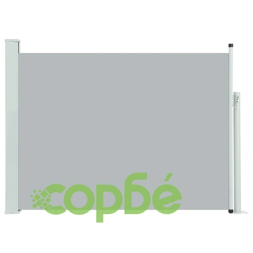 Прибираща се странична тента, 100x500 см, сива ➤ топ цена ➤ sorbe.bg
