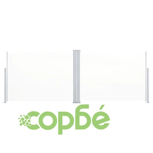 Прибираща се странична тента, кремава, 120x1000 см ➤ топ цена ➤ sorbe.bg