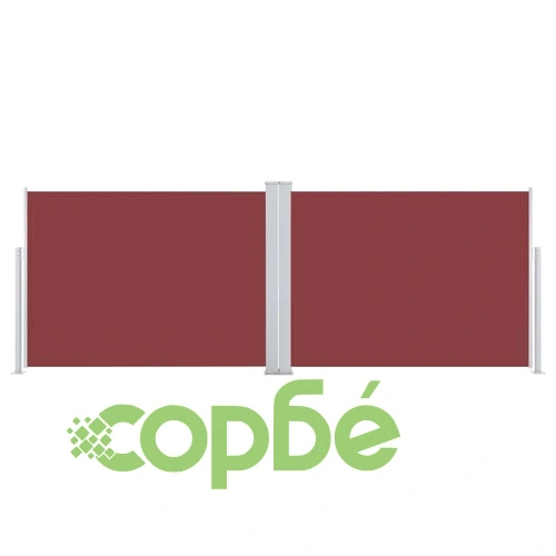 Прибираща се странична тента, кафява, 120x1000 см ➤ топ цена ➤ sorbe.bg