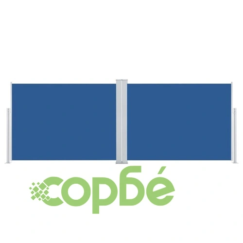 Прибираща се странична тента, синя, 120x1000 см ➤ топ цена ➤ sorbe.bg
