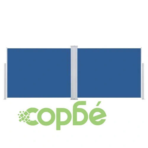 Прибираща се странична тента, синя, 140x1000 см ➤ топ цена ➤ sorbe.bg