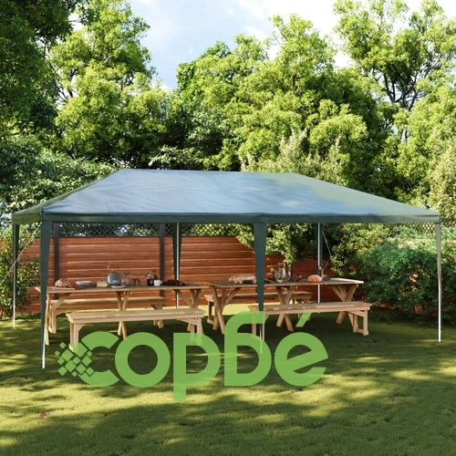 Професионална парти шатра, 4х6 м, зелена, 90 г/м²  ➤ топ цена ➤ sorbe.bg