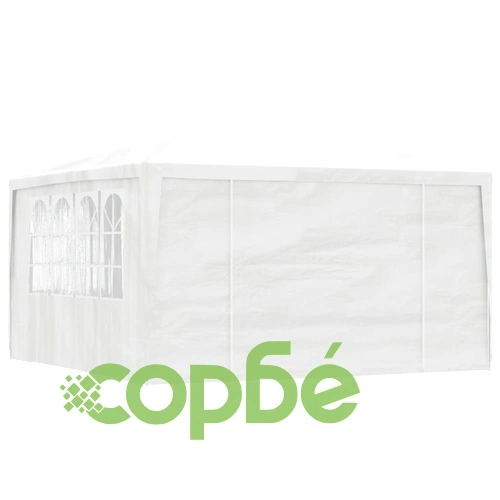 Професионална парти шатра със стени 4x4 м бяла 90 г/м² ➤ топ цена ➤ sorbe.bg