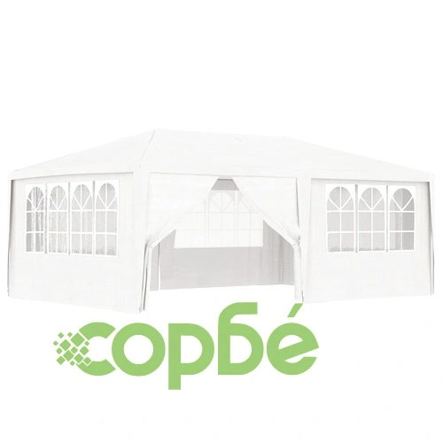 Професионална парти шатра със стени 4х6 м бяла 90 г/м² ➤ топ цена ➤ sorbe.bg