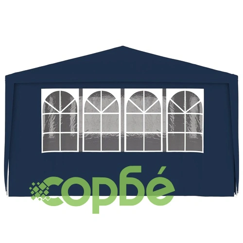 Професионална парти шатра със стени 4x6 м синя 90 г/м² ➤ топ цена ➤ sorbe.bg