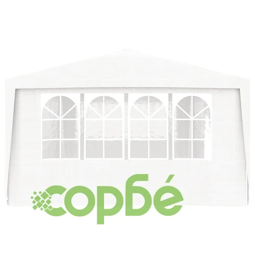 Професионална парти шатра със стени 4x9 м бяла 90 г/м² ➤ топ цена ➤ sorbe.bg
