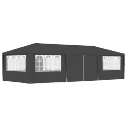 Професионална парти шатра със стени 4x9 м антрацит 90 г/кв.м.