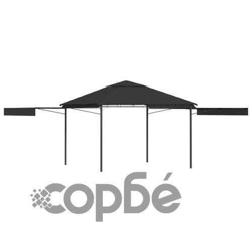 Шатра с двойно разтегаем покрив 3x3x2,75 м антрацит 180 г/м² ➤ топ цена ➤ sorbe.bg
