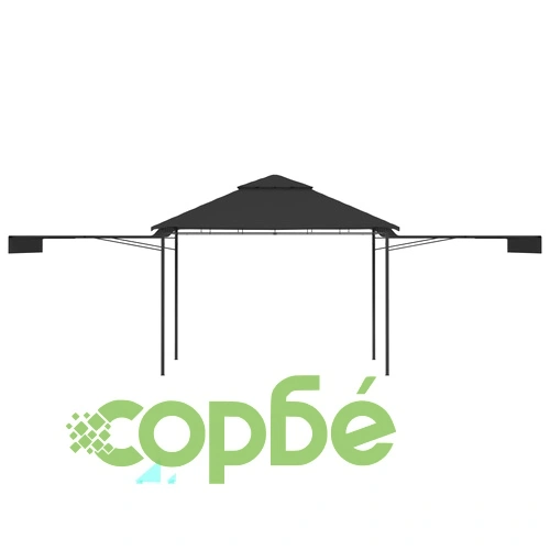 Шатра с двойно разтегаем покрив 3x3x2,75 м антрацит 180 г/м² ➤ топ цена ➤ sorbe.bg
