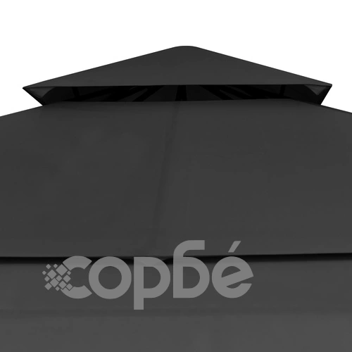 Шатра с двойно разтегаем покрив 3x3x2,75 м антрацит 180 г/м² ➤ топ цена ➤ sorbe.bg