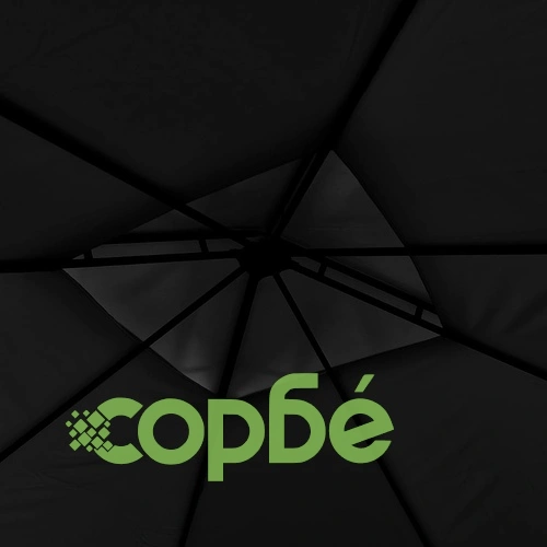 Шатра с двойно разтегаем покрив 3x3x2,75 м антрацит 180 г/м² ➤ топ цена ➤ sorbe.bg