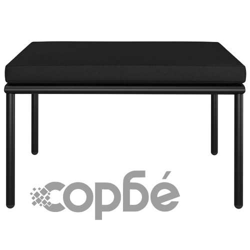 Градински комплект с възглавници, 6 части, черен, PVC ➤ топ цена ➤ sorbe.bg