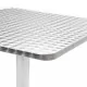 Градинска маса, сребриста, 60x60x70 см, алуминий