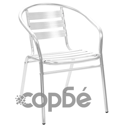 Градински трапезен комплект, 5 части, алуминий, сребрист ➤ топ цена ➤ sorbe.bg