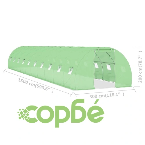 Оранжерия 45 м² 15x3x2 м ➤ топ цена ➤ sorbe.bg