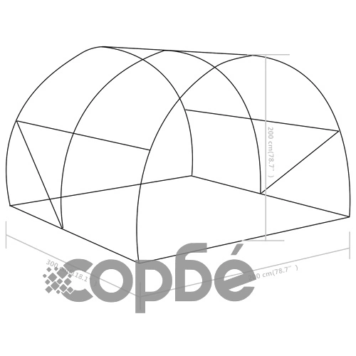 Оранжерия 6 м² 3x2x2 м ➤ топ цена ➤ sorbe.bg