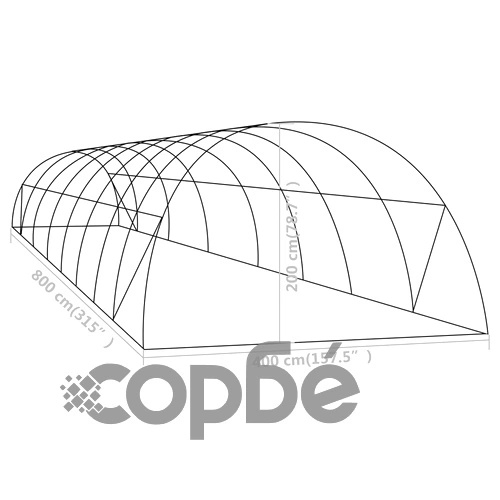 Оранжерия 32 м² 8x4x2 м ➤ топ цена ➤ sorbe.bg