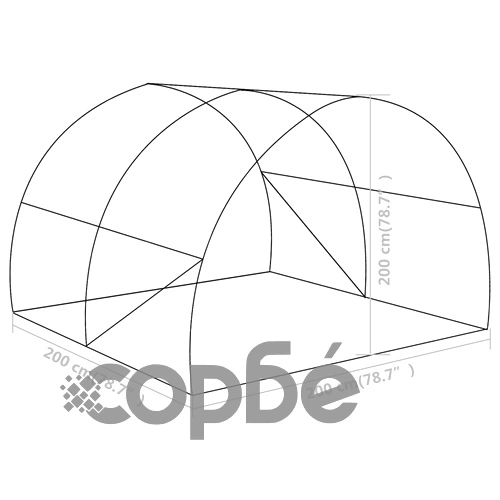 Оранжерия 4 м² 2x2x2 м ➤ топ цена ➤ sorbe.bg