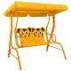 Детска градинска люлка, жълта, 115x75x110 см, текстил