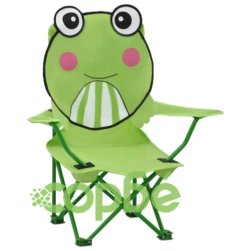 Детски градински столове, 2 бр, зелени, текстил ➤ топ цена ➤ sorbe.bg