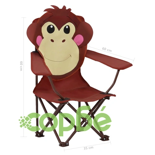 Детски градински столове, 2 бр, кафяви, текстил ➤ топ цена ➤ sorbe.bg