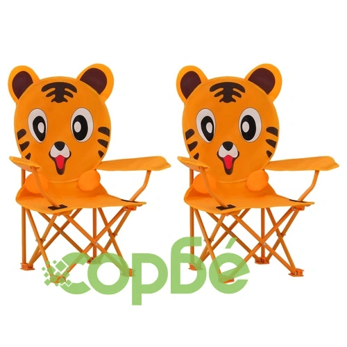 Детски градински столове, 2 бр, жълти, текстил ➤ топ цена ➤ sorbe.bg