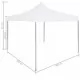 Професионална сгъваема парти шатра, 3x3 м, стомана, бяла