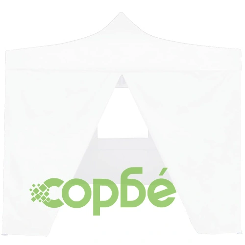 Сгъваема парти шатра с 4 странични стени 3x3 м стомана бяла ➤ топ цена ➤ sorbe.bg