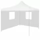 Професионална сгъваема парти шатра 2 стени 3x3 м стомана бяла