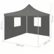 Сгъваема парти шатра с 2 странични стени 2x2 м стомана антрацит