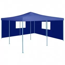 Сгъваема шатра с 2 странични стени, 5x5 м, синя