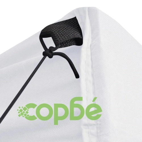 Сгъваема беседка с 4 странични стени, 5x5 м, бяла ➤ топ цена ➤ sorbe.bg