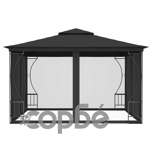 Градинска шатра с мрежи, 300x300x265 см, антрацит ➤ топ цена ➤ sorbe.bg