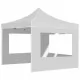 Професионална сгъваема шатра с алуминиеви стени 2x2 м бяла