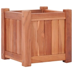 Повдигната леха, 30x30x30 см, тиково дърво масив