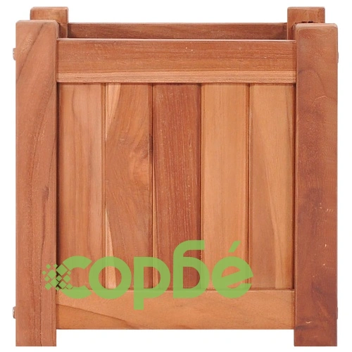 Повдигната леха, 30x30x30 см, тиково дърво масив ➤ топ цена ➤ sorbe.bg