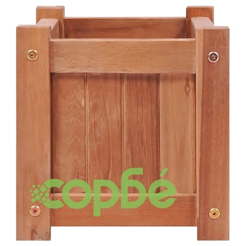 Повдигната леха, 50x25x25 см, тиково дърво масив ➤ топ цена ➤ sorbe.bg