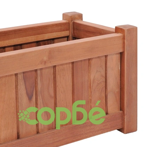 Повдигната леха, 50x25x25 см, тиково дърво масив ➤ топ цена ➤ sorbe.bg
