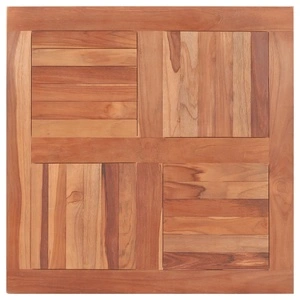 Плот за маса, тиково дърво масив, квадратен, 80x80x2,5 см