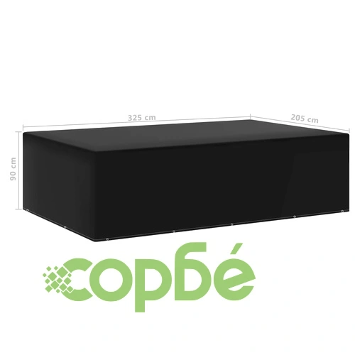 Покривало за градински мебели 12 капси 205x325x90 см ➤ топ цена ➤ sorbe.bg
