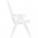 Градински регулируеми столове, 2 бр, пластмаса, бели 
