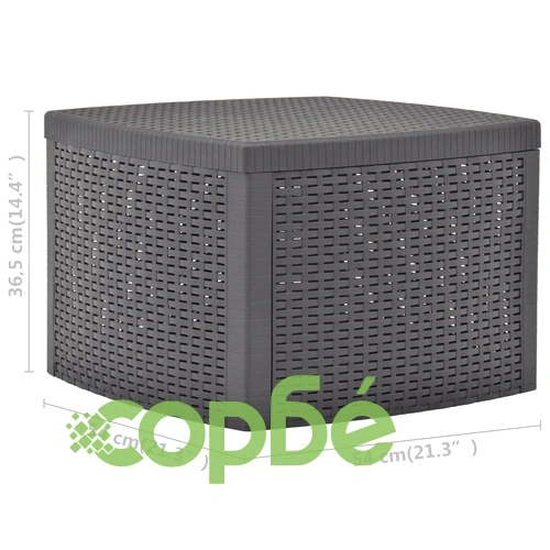 Странична маса, мока, 54x54x36,5 см, пластмаса ➤ топ цена ➤ sorbe.bg