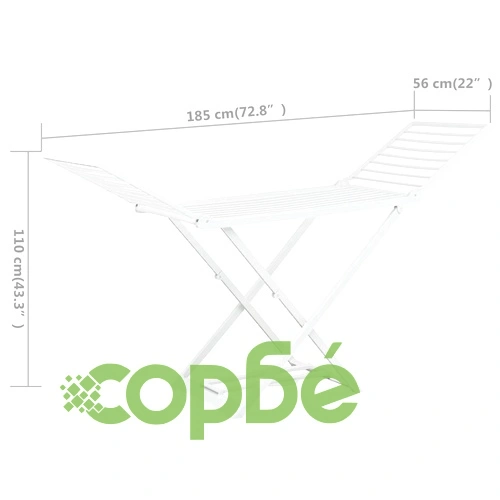 Сгъваем сушилник за дрехи, бял, пластмаса ➤ топ цена ➤ sorbe.bg